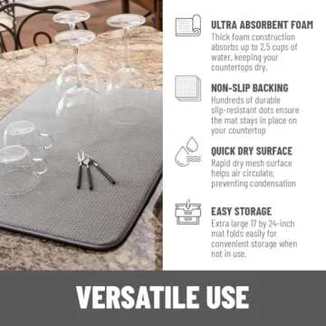 Bellemain XXL Microfiber Dish Drying Mat for Every Kitchen