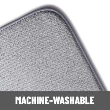 Bellemain XXL Dish Mat 24" x 17" ( LARGEST MAT ) Microfiber Dish Drying Mat , Super absorbent ( Gray )