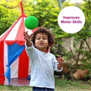 Edushape Sensory Balls for Baby - 4” Solid Color Baby Balls That Help Enhance Gross Motor Skills for Kids Aged 6 Months and Up - Pack of 4 Vibrant Colorful and Unique Textured Balls for Baby