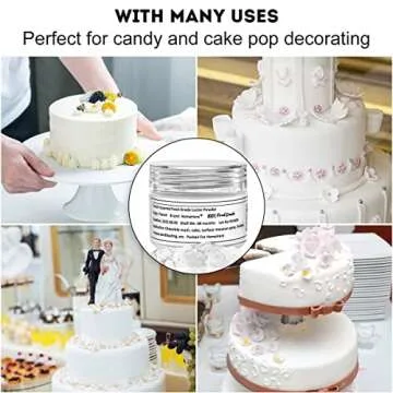 HomeHere Edible Luster Dust Food-Grade Glimmer Powder Glitter for Cake Decorating 7g, Edible Sprinkl...