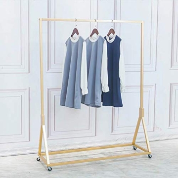 FURVOKIA Modern Simple Heavy Duty Metal Rolling Garment Rack with Wheel,Retail Display Clothing Rack...