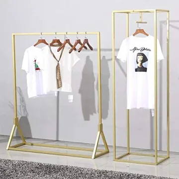 Stylish Gold Heavy Duty Garment Rack with Wheels