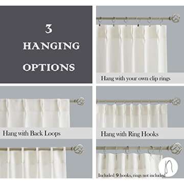 Elegant Central Park Ombre Pinch Pleated Curtains - 40"x95" (2 Pack)