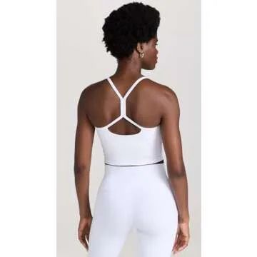 Beyond Yoga Slim Racerback Cropped Tank in Cloud White