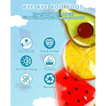 Kids Ice Packs for Boo Boos Reusable Hot Cold Relief