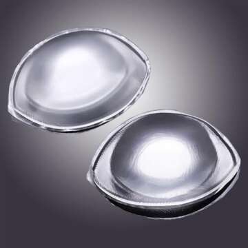 Women Thick Silicone Bra Pads Inserts Breast Enhancer Chest Padding Bust Push up Pads for B-C Cup, Transparent L