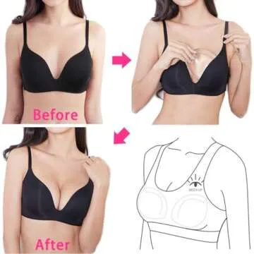 Women Thick Silicone Bra Pads Inserts Breast Enhancer Chest Padding Bust Push up Pads for B-C Cup, Transparent L