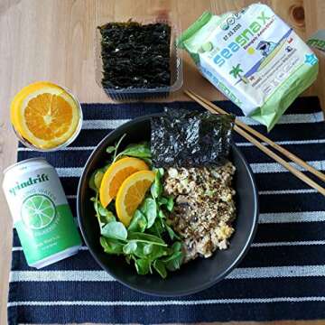 SeaSnax Organic Roasted Seaweed Snack, Lime, 0.36 Ounce (Pack of 12)