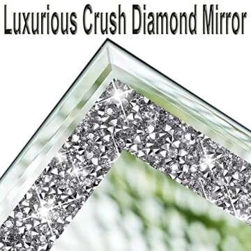 Meetart Crystal Crush Diamond Full Length Mirrors 4PCS
