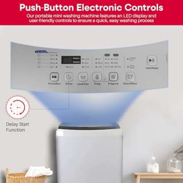 HAMILTON BEACH HBPW3O2AMZ RCA RPW302 Portable Washing Machine, 3.0, White, 3 cu ft