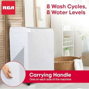HAMILTON BEACH HBPW3O2AMZ RCA RPW302 Portable Washing Machine, 3.0, White, 3 cu ft