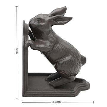 Remenna Rabbit Decorative Bookends for Vintage Decor