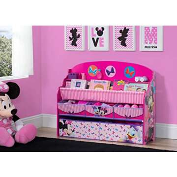 Delta Children Deluxe Book & Toy Organizer - Disney Minnie Mouse