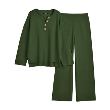 LILLUSORY Lounge Sets Womens Two 2 Piece Matching 2024 Fall Fashion Outfits Clothes Clothing Trendy ...