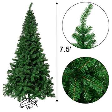 Sunnyglade 7.5 FT Premium Christmas Tree - Easy Assembly