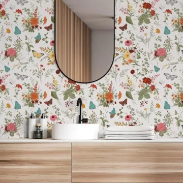 VEELIKE Floral Wallpaper Easy Peel and Stick for Any Room