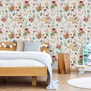 VEELIKE Floral Wallpaper Easy Peel and Stick for Any Room