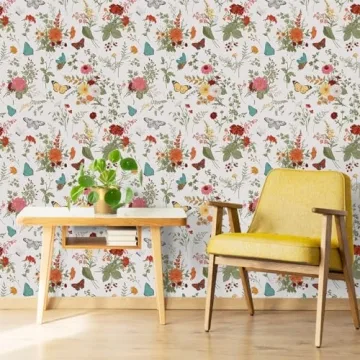 VEELIKE Floral Wallpaper Easy Peel and Stick for Any Room