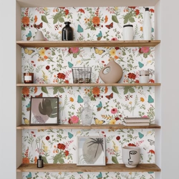 VEELIKE Floral Wallpaper Easy Peel and Stick for Any Room
