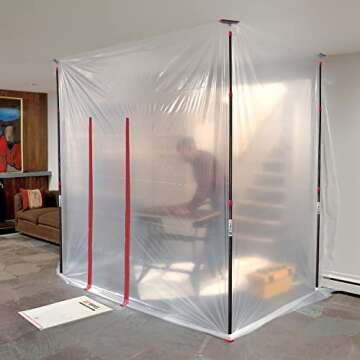 ZIPWALL ZP4 ZipPole Set - 10 Foot Dust Barrier Solution