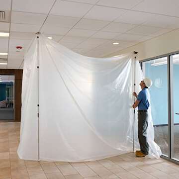 ZIPWALL ZP4 ZipPole Set - 10 Foot Dust Barrier Solution