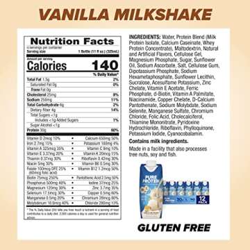 Pure Protein Vanilla Shake - 30g Complete Protein, Keto-Friendly