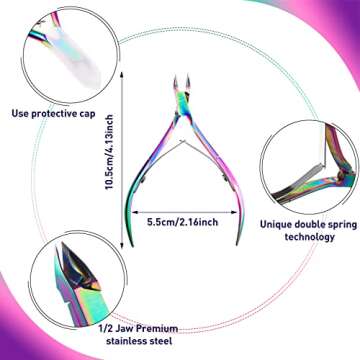 8 Pieces Cuticle Trimmer Set for Perfect Nails