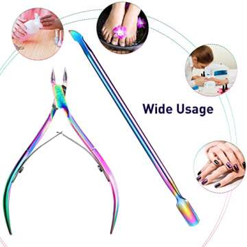 8 Pieces Cuticle Trimmer Set for Perfect Nails