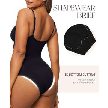 FeelinGirl Shapewear Bodysuit Sculpting Tummy Control Body Shaper for Women Seamless Plus Size Butt ...