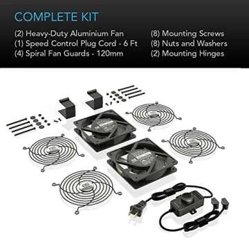 AC Infinity Dual Muffin Fan with Speed Controller for Circulation