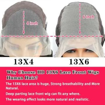 PUNUBO 13x6 HD Lace Front Wig Natural Look Comfort