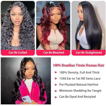 PUNUBO 13x6 HD Lace Front Wig Natural Look Comfort