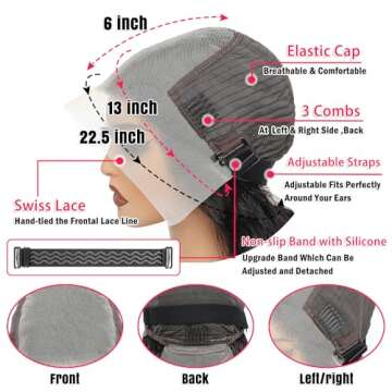 PUNUBO 13x6 HD Lace Front Wig Natural Look Comfort