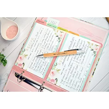 Elegant Recipe Binder Organizer with Beautiful Floral Design