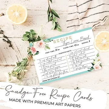 Elegant Recipe Binder Organizer with Beautiful Floral Design