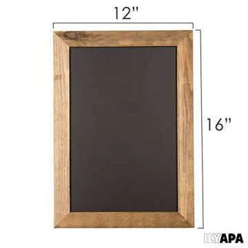 Ilyapa Rustic Wooden Magnetic Kitchen Chalkboard Sign - 12x16 Inch Brown Framed Wall Hanging Chalk B...