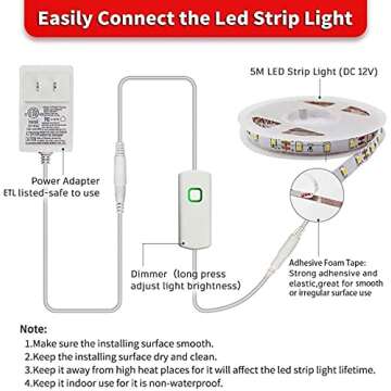 Dimmable 16.4ft MY BEAUTY LIGHT LED Strip Lights