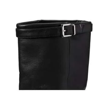 Steve Madden Women's Corenne Knee High Boot, Black Leather, 8.5