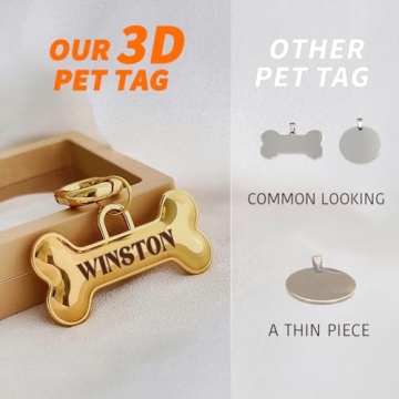 Stylish Double-Sided Personalized Pet Tags for Dogs