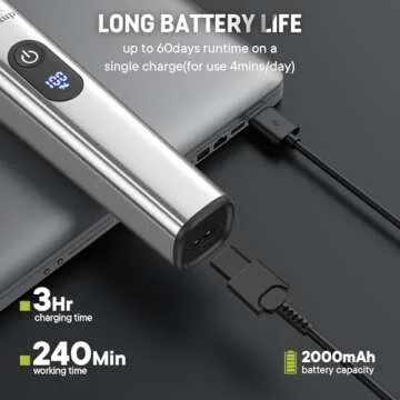 Brightup Beard Trimmer for Men, 2000mAh Rechargeable Electric Razor, 4 Hrs Cordless Hair Clippers Trimmers Set, Waterproof Mens Grooming Shaving Kit for Face, Mustache, Body, Ear, Nose, Gifts for Men