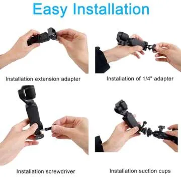 PellKing Suction Cup Mount for DJI Osmo Pocket 3,Car Windshield Window Dash Holder Kit with Expansion Adapter Accessories for DJI OSMO Pocket 3 Camera