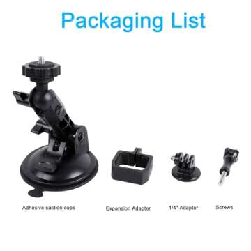 PellKing Suction Cup Mount for DJI Osmo Pocket 3,Car Windshield Window Dash Holder Kit with Expansion Adapter Accessories for DJI OSMO Pocket 3 Camera