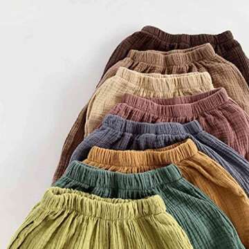 LNICEAR Toddler Pants Soft Cotton Linen Casual Trousers