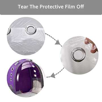 Henkelion Cat Backpack Carrier Bubble Carrying Bag, Small Dog Backpack Carrier for Small Medium Dogs Cats, Space Capsule Pet Carrier Dog Hiking Backpack, Airline Approved Travel Carrier - Purple