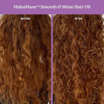 Fable and Mane MahaMane Smooth & Shine Hair Serum - Protective Oil Treatment for Dry, Damaged Hair. 1.8FL oz