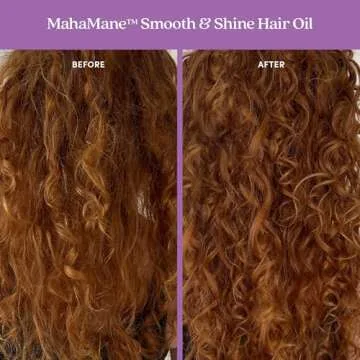 Fable and Mane MahaMane Smooth & Shine Hair Serum - Protective Oil Treatment for Dry, Damaged Hair. 1.8FL oz