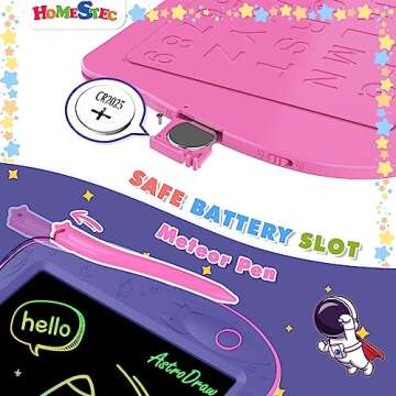 HOMESTEC Astrodraw Drawing Pad for Kids - Fun LCD Tablet
