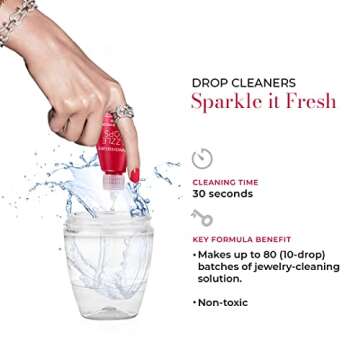 CONNOISSEURS Advanced Dazzle Drops, Jewelry Cleaner Concentrate Solution, 1 Ounce