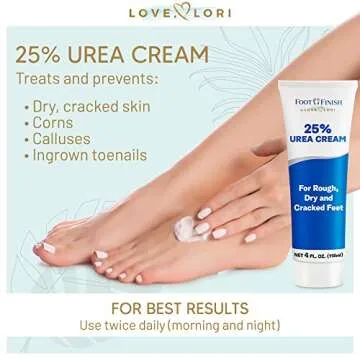 Urea Cream 20% Extra Moisturizing For Severe Dry Cracked Skin On Feet, Hands & Elbows - Keratolytic Emollient For Intensive Fast Healing 4 oz.