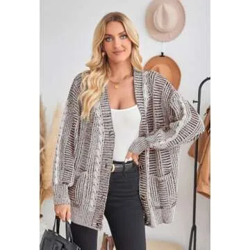 Pink Queen Cozy Long Sleeve Cable Knit Cardigan